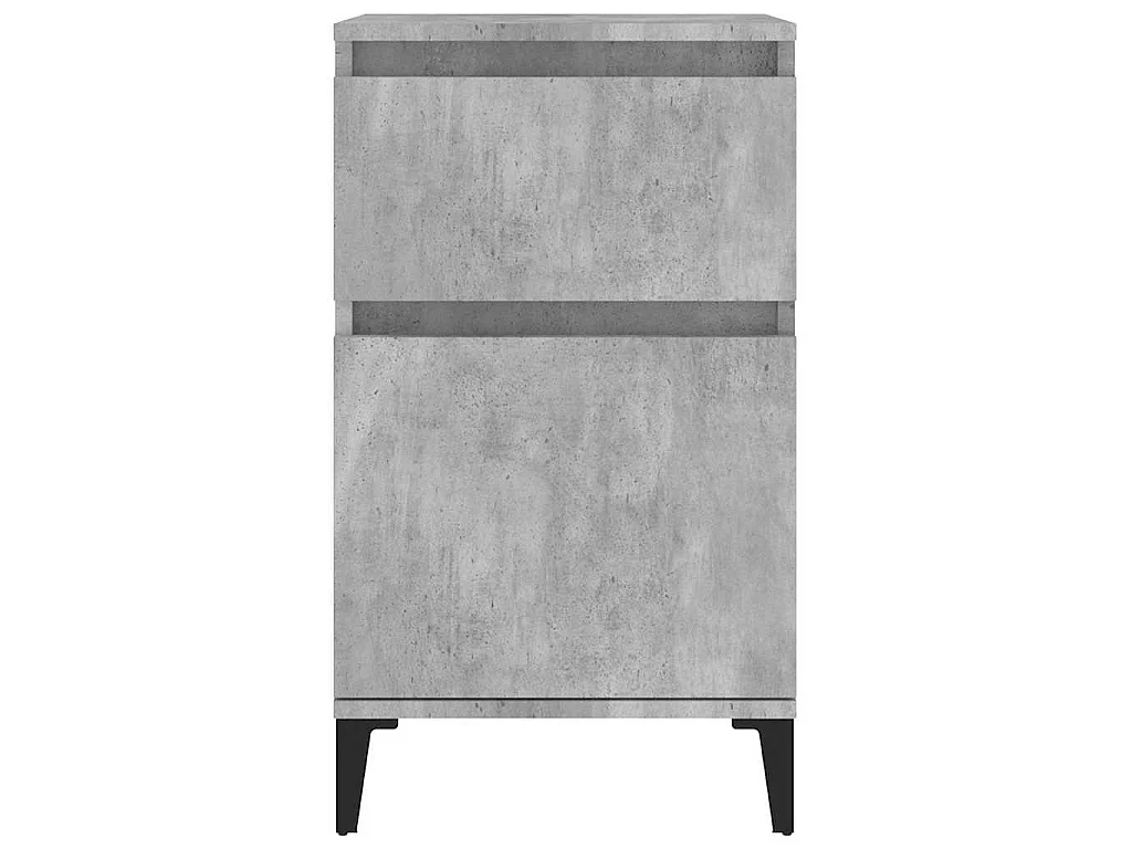 Table de chevet gris béton 40x35x70 cm