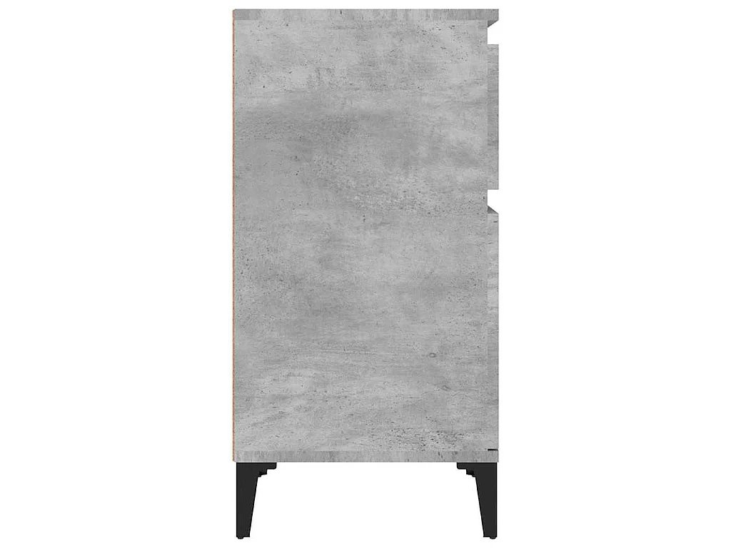 Table de chevet gris béton 40x35x70 cm