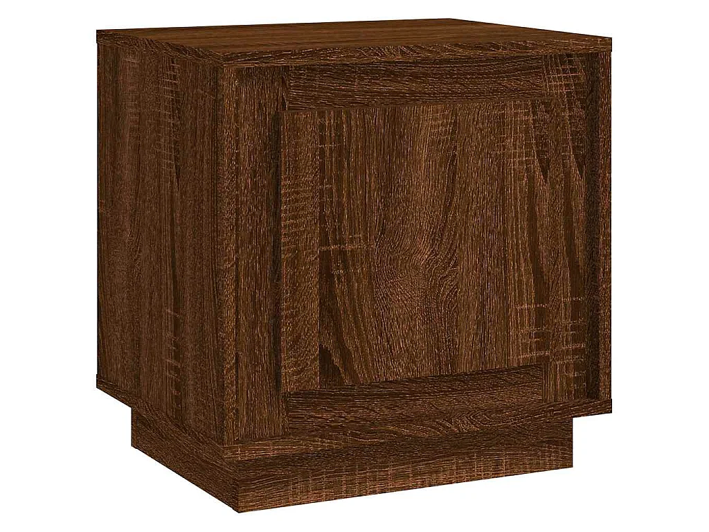 Table de chevet chêne marron 44x35x45 cm bois d'ingénierie
