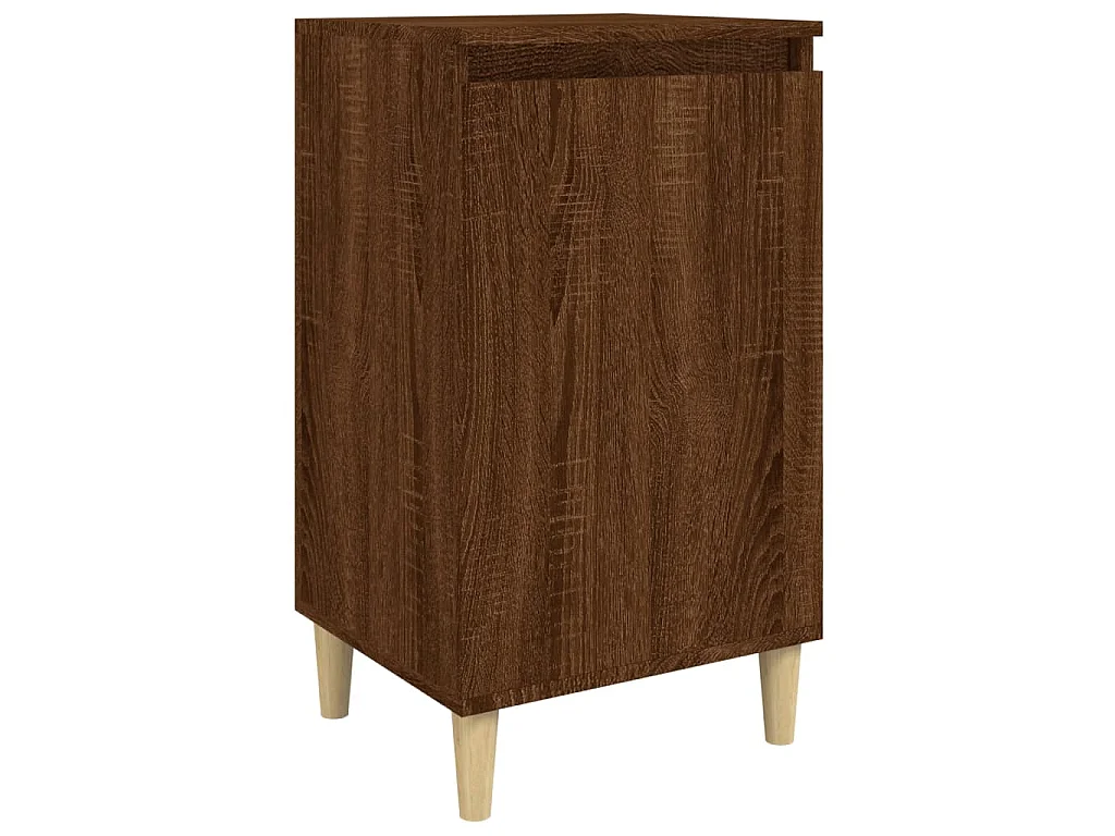 Comodino Rovere Marrone 40x35x70 cm in Legno Multistrato