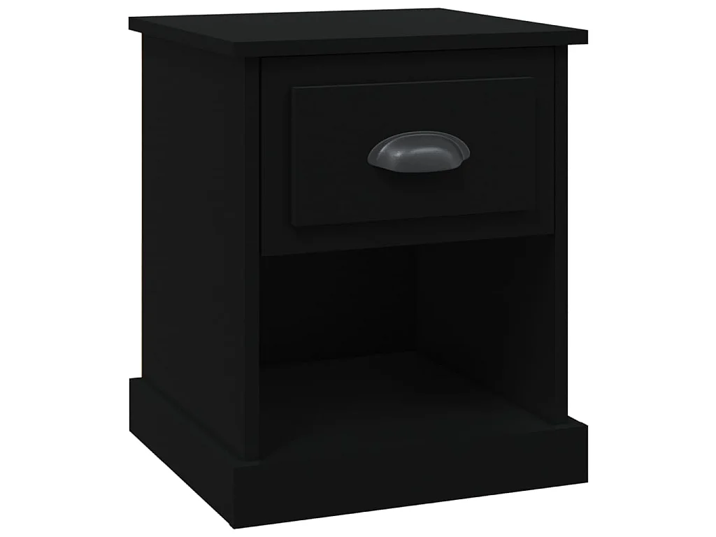 Table de chevet noir 39x39x47,5 cm bois d’ingénierie