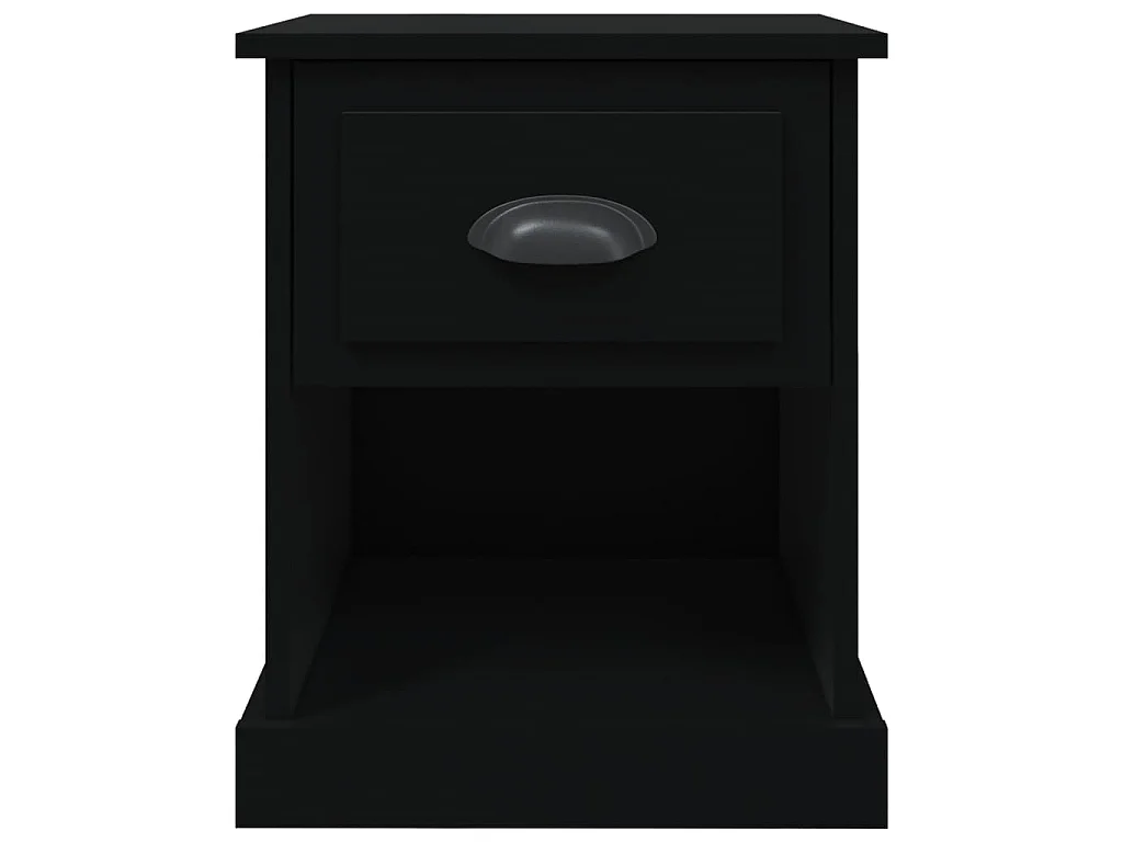 Table de chevet noir 39x39x47,5 cm bois d’ingénierie