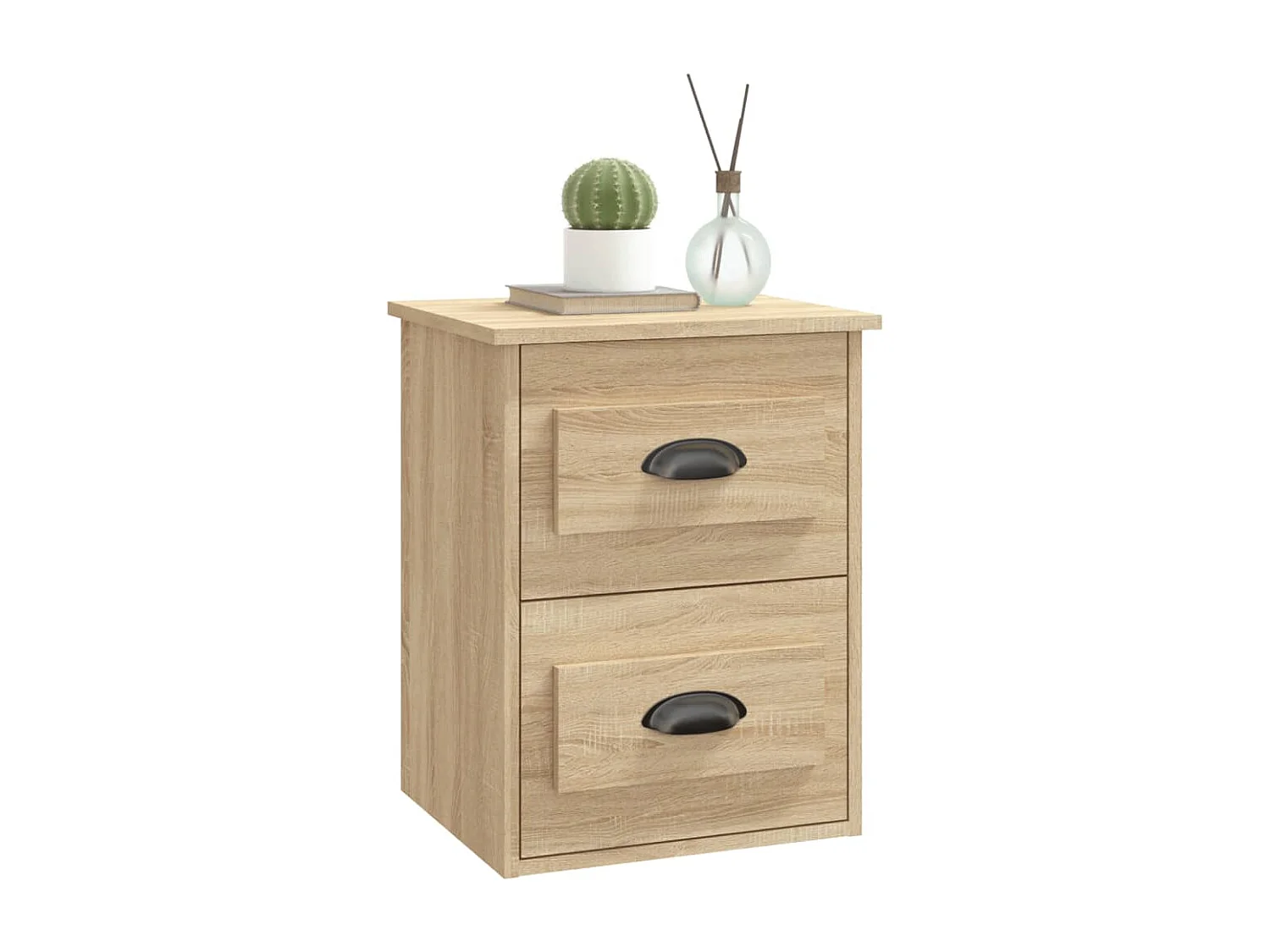 Table de chevet murale chêne sonoma 41,5x36x53 cm