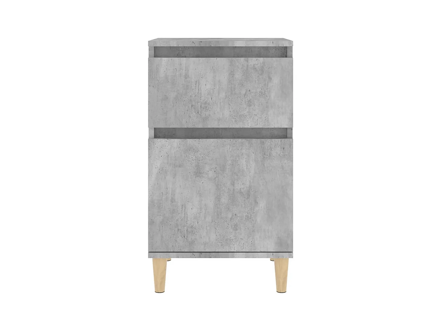 Mesita de noche gris hormigón 40x35x70 cm