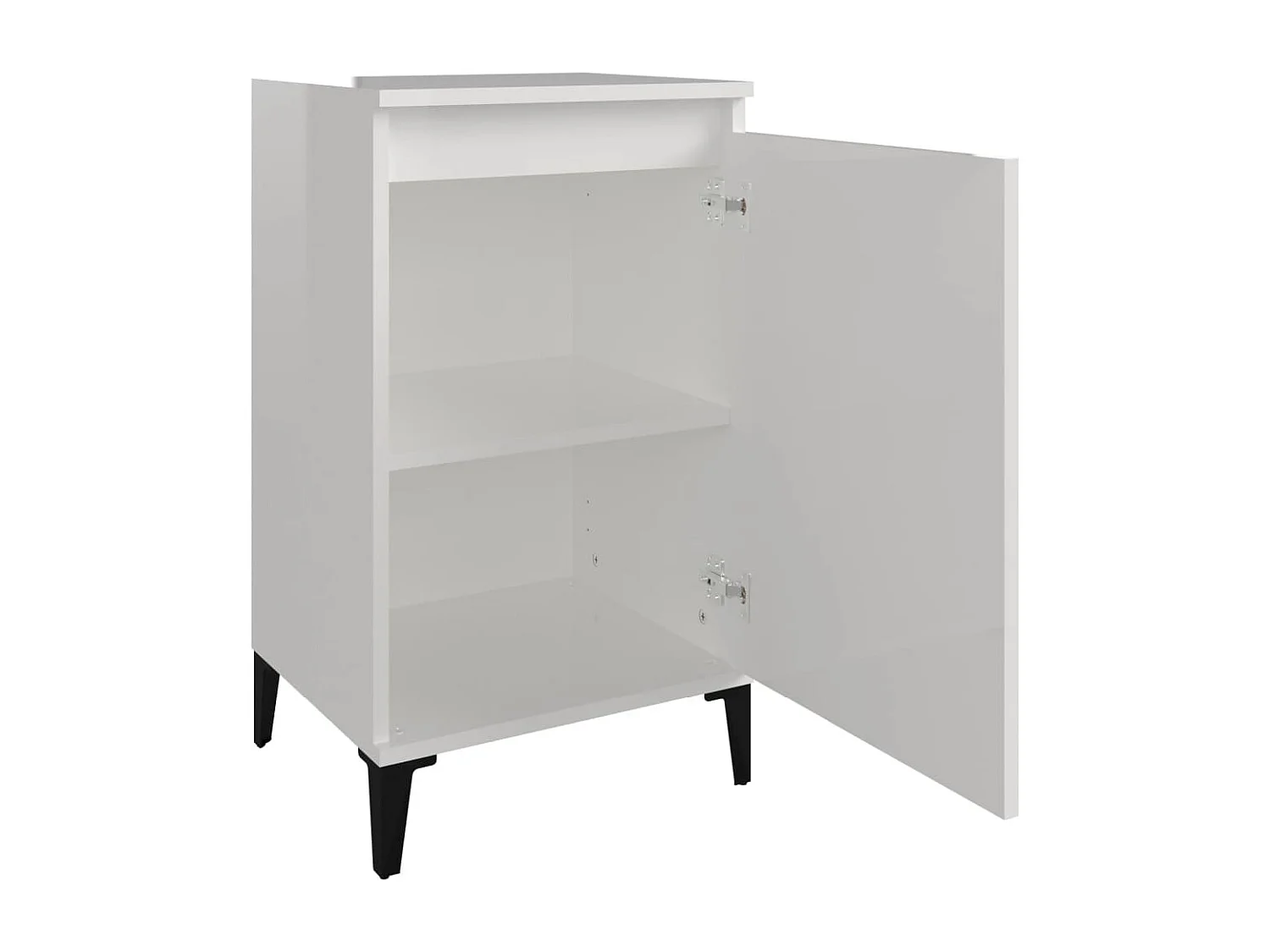 Nachttische 2 Stk. Hochglanz-Weiß 40x35x70 cm Holzwerkstoff