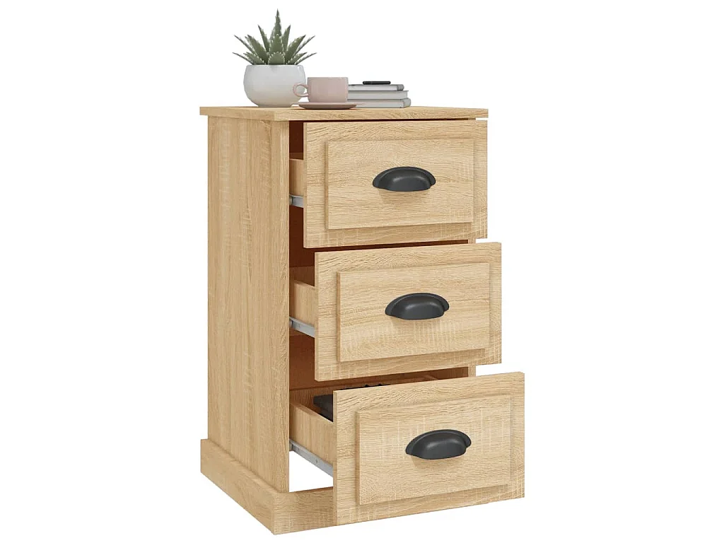 Comodino Rovere Sonoma 39x39x67 cm in Legno Multistrato
