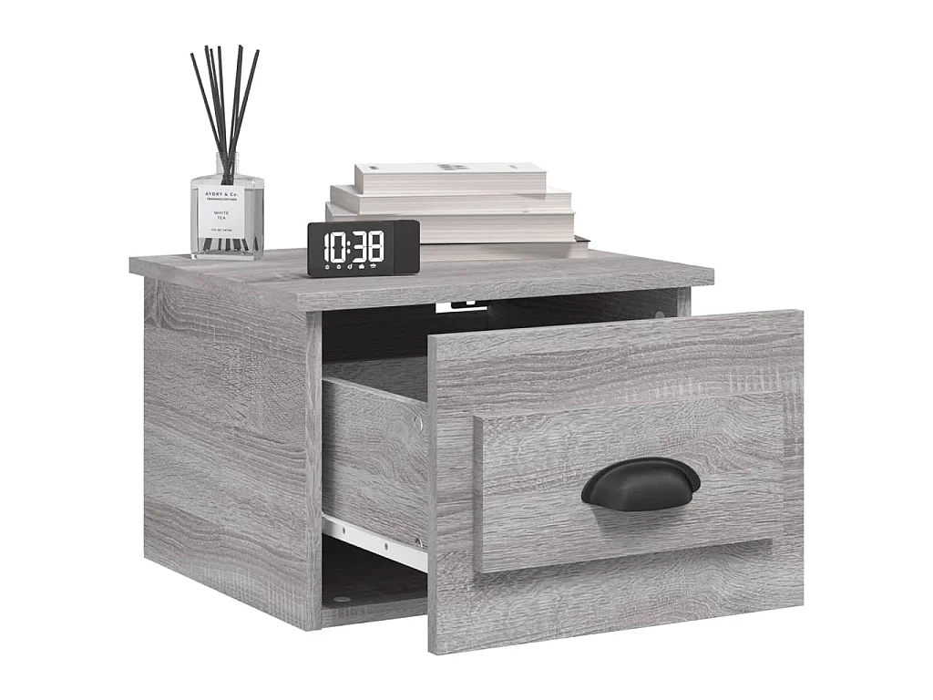 Tables de chevet murales 2 pcs sonoma gris 41,5x36x28 cm