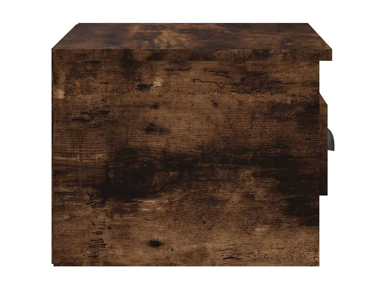 Mesita de noche de pared 2 uds color roble ahumado 41,5x36x28cm