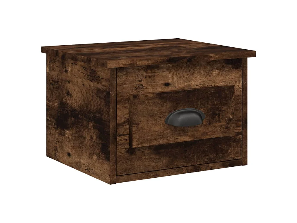 Tables de chevet murales 2 pcs chêne fumé 41,5x36x28 cm