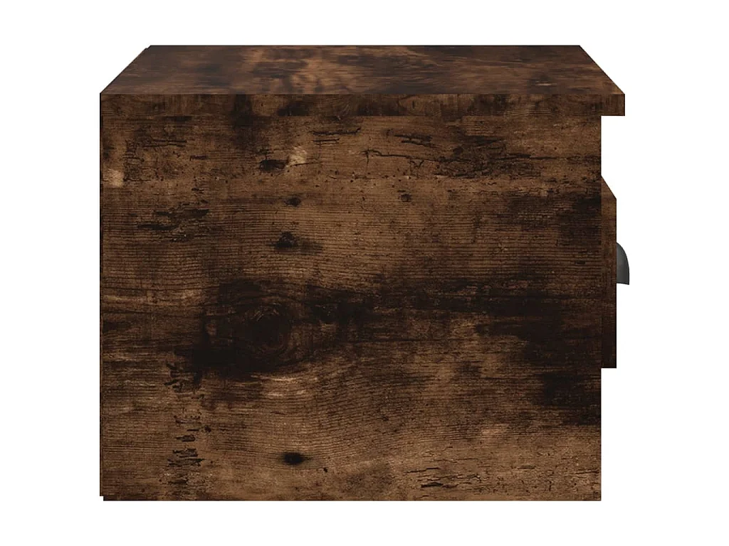 Tables de chevet murales 2 pcs chêne fumé 41,5x36x28 cm