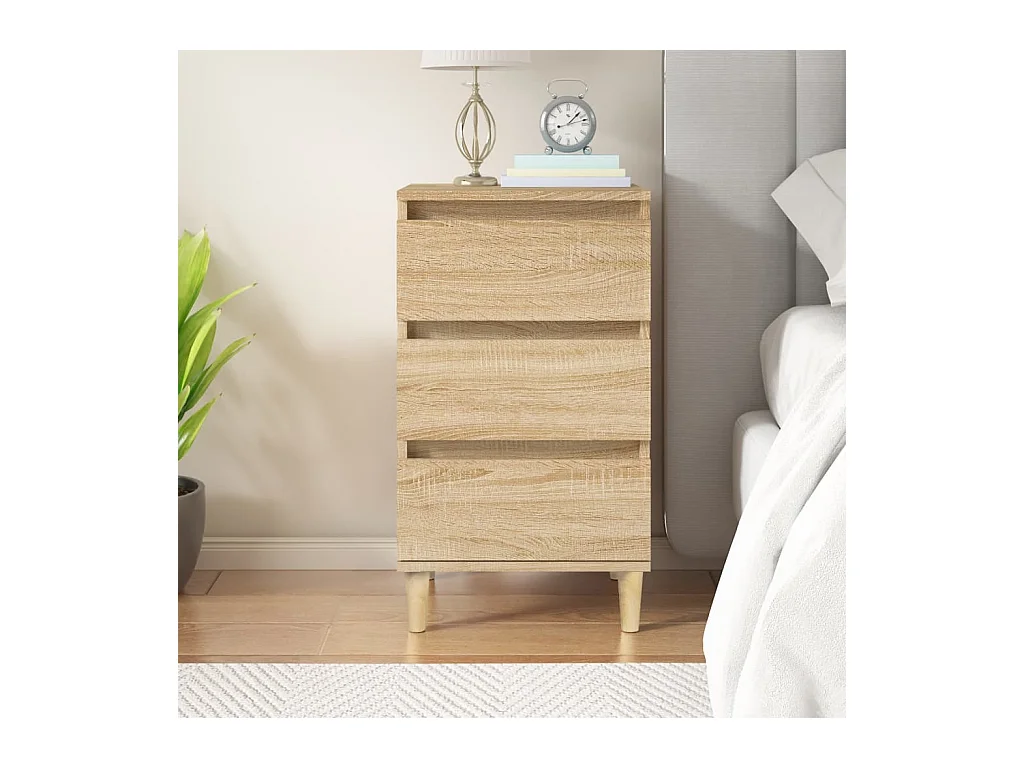 Table de chevet chêne sonoma 40x35x70 cm bois d'ingénierie