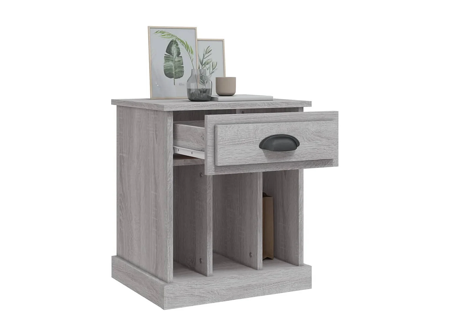 Tables de chevet 2 pcs sonoma gris 43x36x50 cm