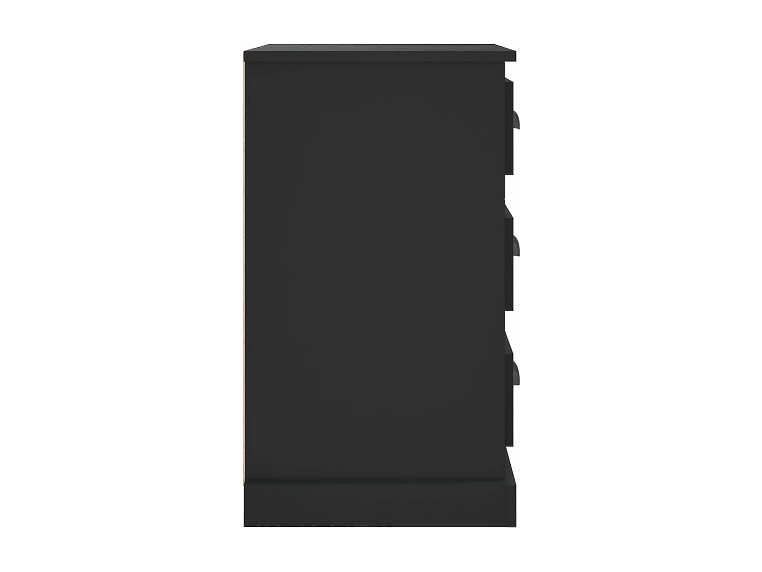 Table de chevet noir 39x39x67 cm bois d’ingénierie