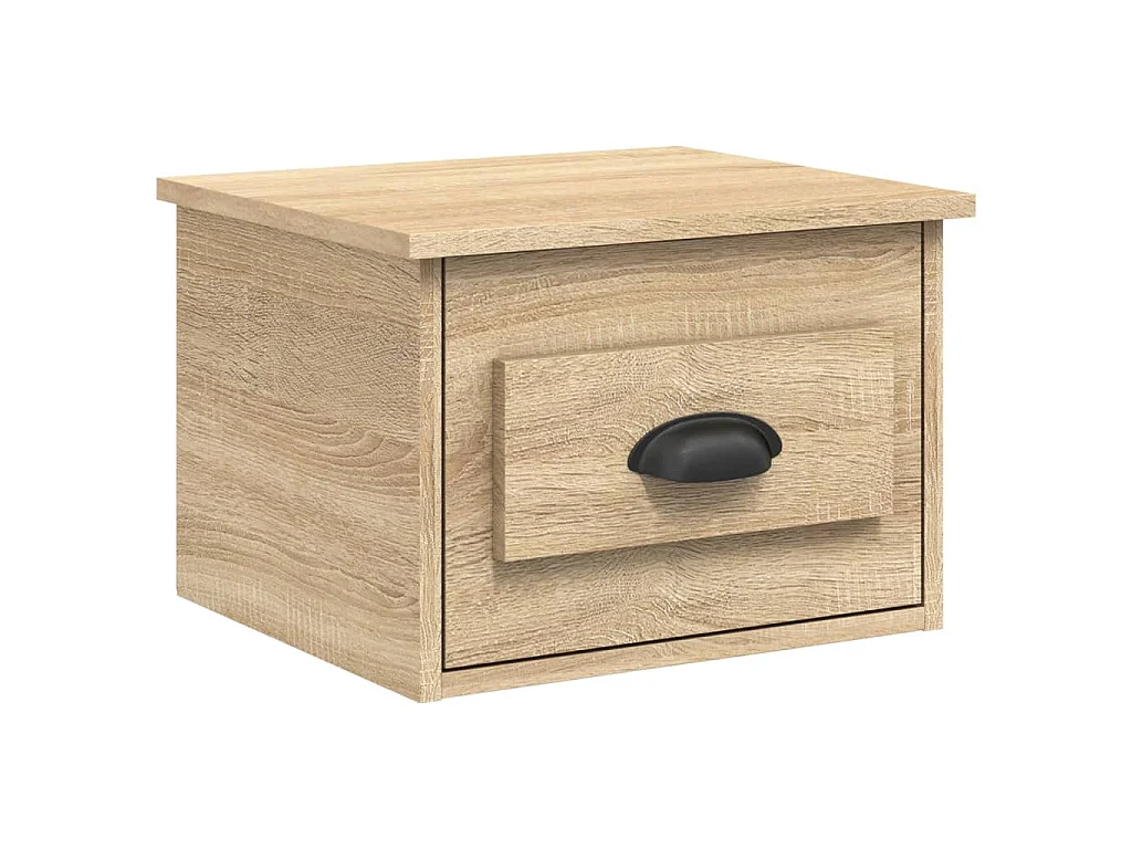 Table de chevet murale chêne sonoma 41,5x36x28 cm