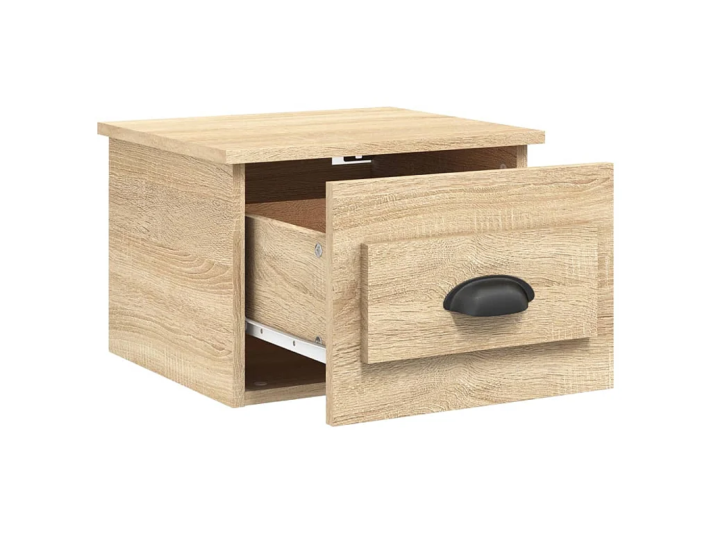 Table de chevet murale chêne sonoma 41,5x36x28 cm