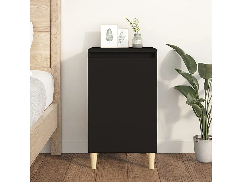 Nachttisch Schwarz 40x35x70 cm Holzwerkstoff