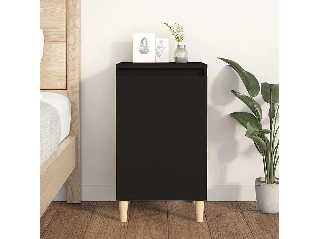 Nachttisch Schwarz 40x35x70 cm Holzwerkstoff