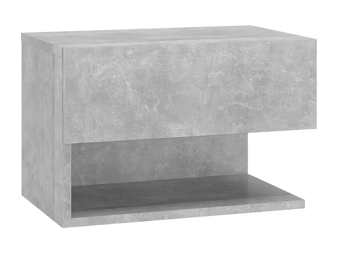 Table de chevet murale Gris béton
