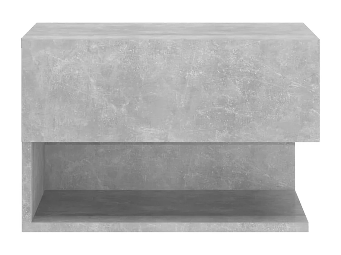 Table de chevet murale Gris béton