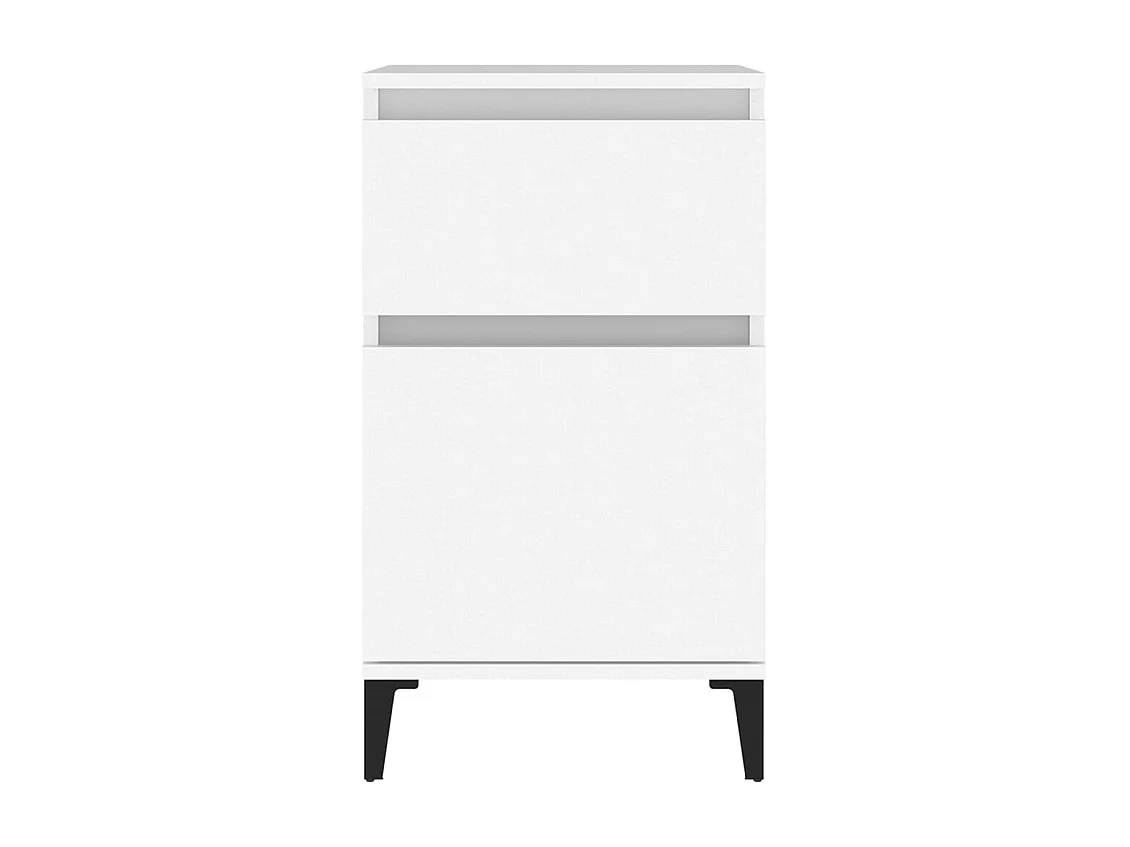 Tables de chevet 2 pcs blanc 40x35x70 cm