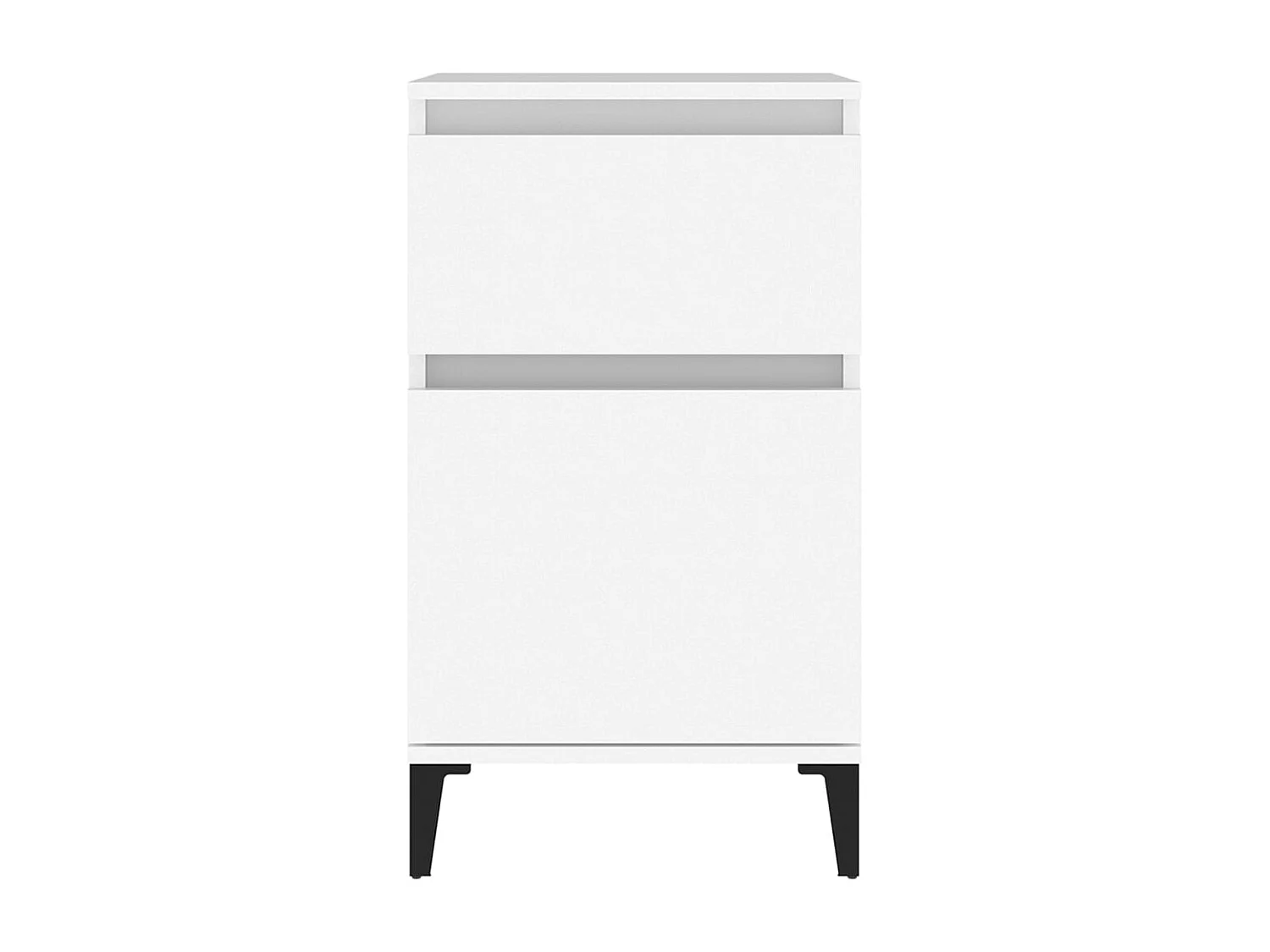 Tables de chevet 2 pcs blanc 40x35x70 cm