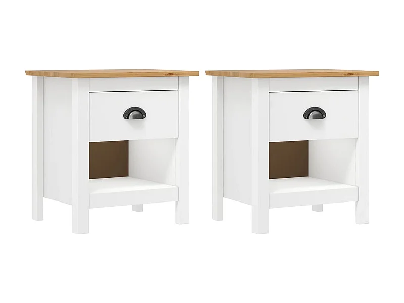 Nachtkastjes 2 st Hill Range 46x35x49,5 cm massief grenenhout