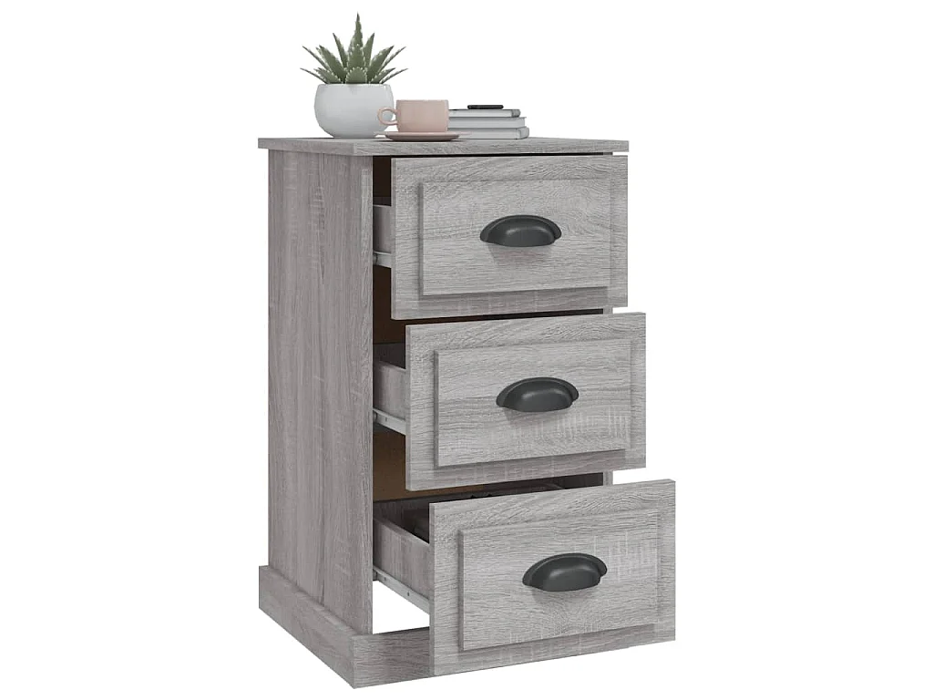 Nachttisch Grau Sonoma 39x39x67 cm Holzwerkstoff