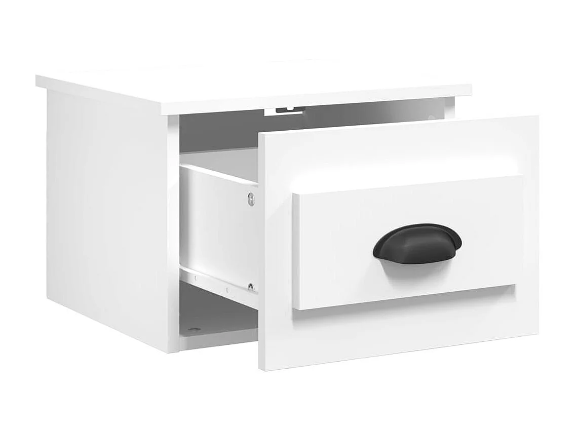 Table de chevet murale blanc 41,5x36x28 cm