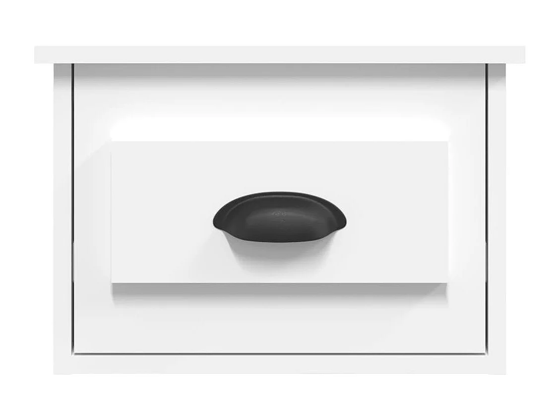 Table de chevet murale blanc 41,5x36x28 cm