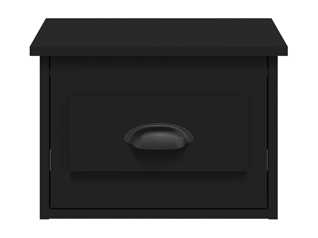 Tables de chevet murales 2 pcs noir 41,5x36x28 cm