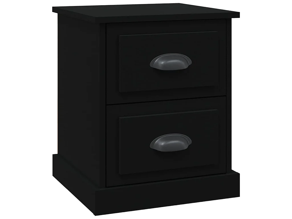 Table de chevet noir 39x39x47,5 cm bois d’ingénierie