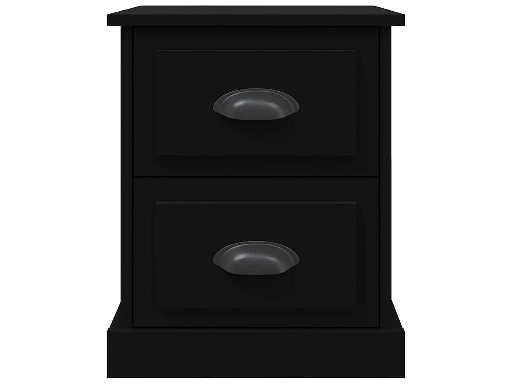 Table de chevet noir 39x39x47,5 cm bois d’ingénierie