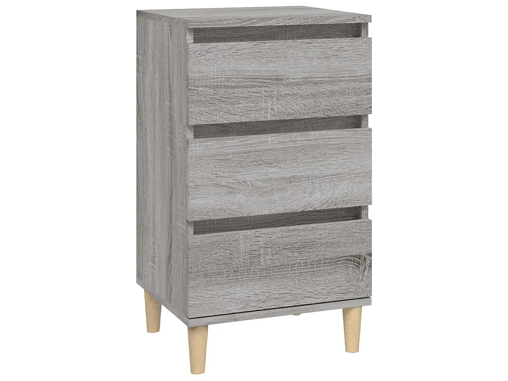 Table de chevet sonoma gris 40x35x70 cm bois d'ingénierie