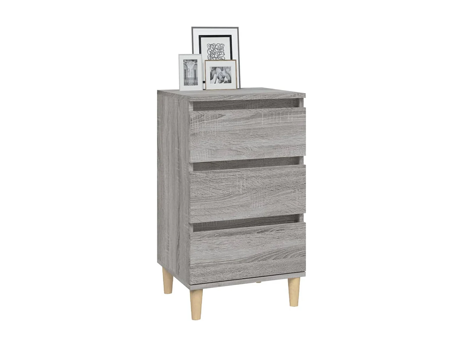 Table de chevet sonoma gris 40x35x70 cm bois d'ingénierie