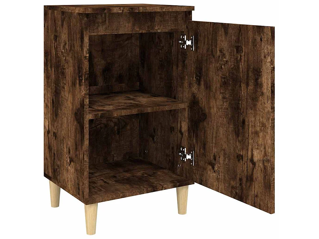 Tables de chevet 2 pcs chêne fumé 40x35x70 cm bois d'ingénierie