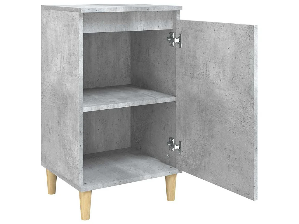 Comodini 2 pz Grigio Cemento 40x35x70 cm in Legno Multistrato