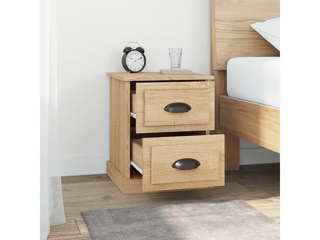 Tables de chevet 2pcs chêne sonoma 39x39x47,5cm bois ingénierie