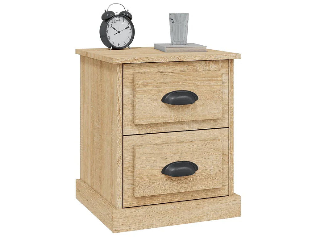 Comodini 2 pz Rovere Sonoma 39x39x47,5 cm in Legno Multistrato