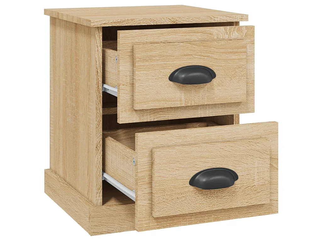 Comodini 2 pz Rovere Sonoma 39x39x47,5 cm in Legno Multistrato