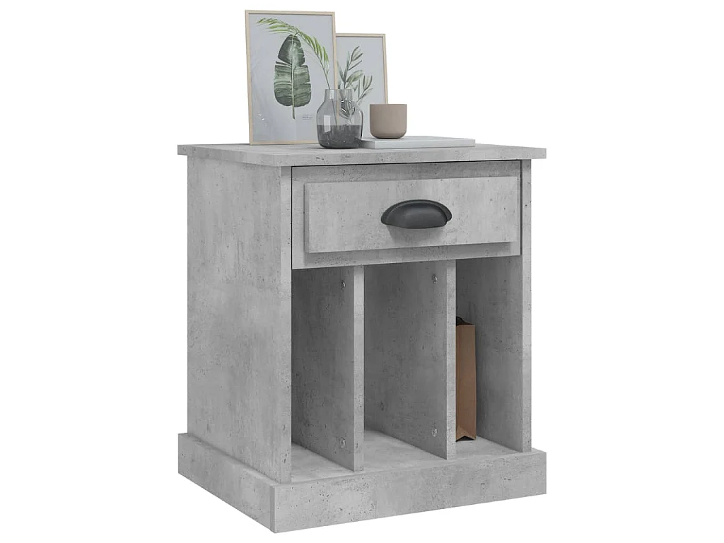 Nachttisch Betongrau 43x36x50 cm