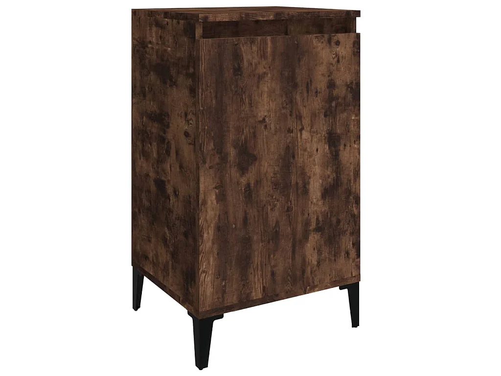 Comodini 2 pz Rovere Fumo 40x35x70 cm in Legno Multistrato