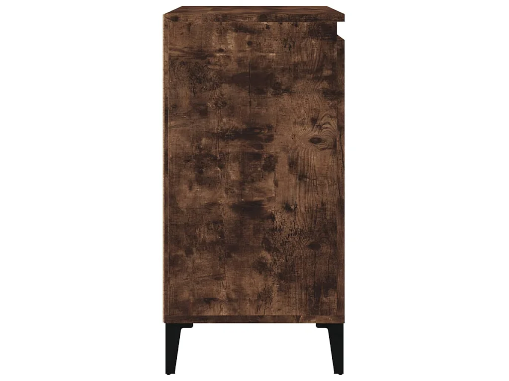 Comodini 2 pz Rovere Fumo 40x35x70 cm in Legno Multistrato