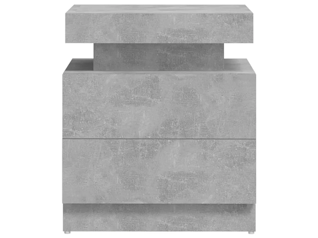 Comodino Grigio Cemento 45x35x52 cm in Legno Multistrato