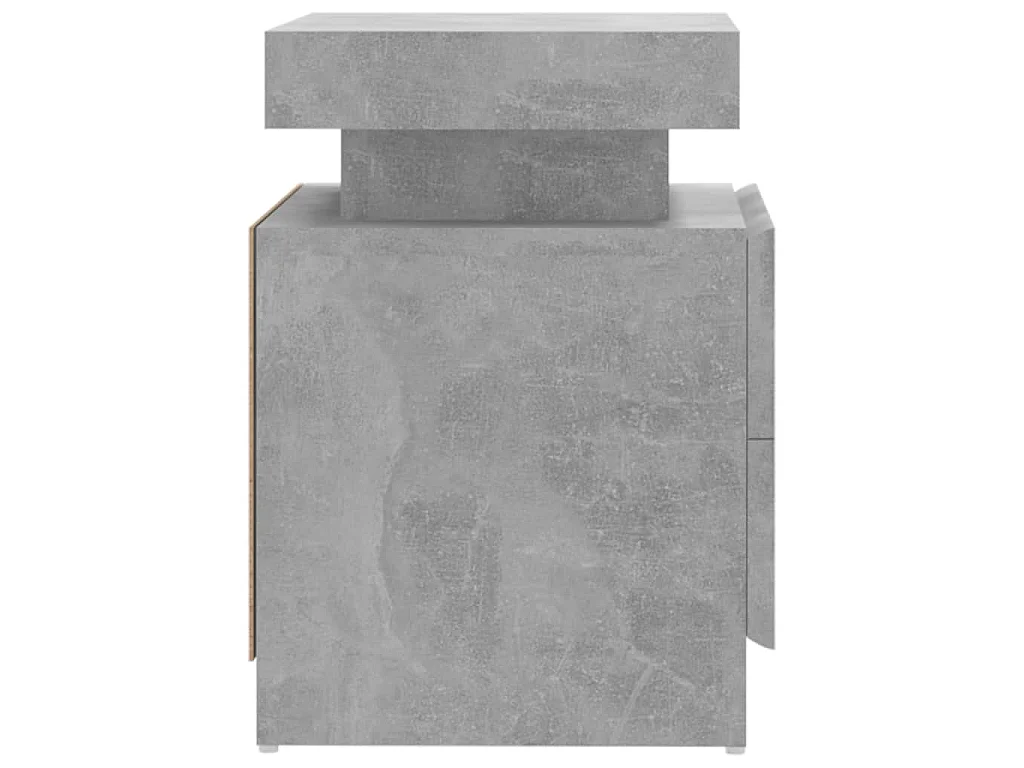 Comodino Grigio Cemento 45x35x52 cm in Legno Multistrato