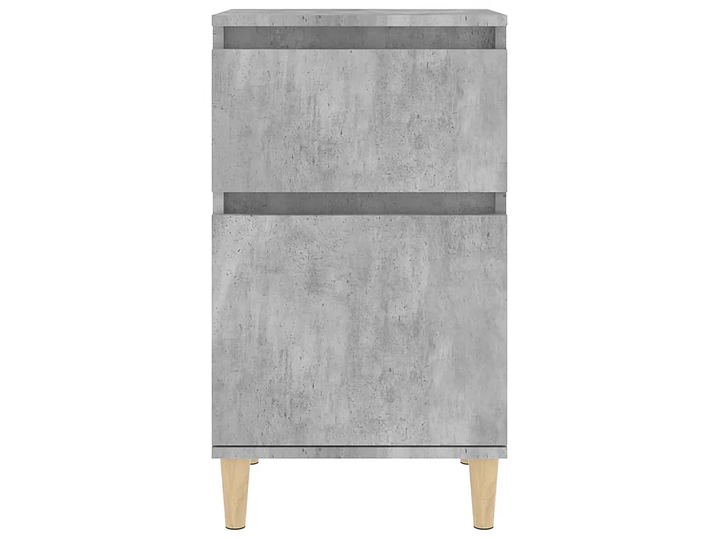 Tables de chevet 2 pcs gris béton 40x35x70 cm