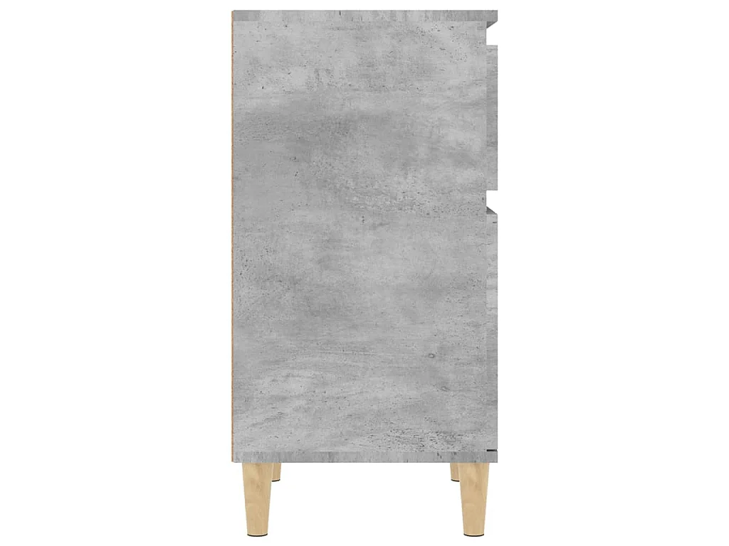 Tables de chevet 2 pcs gris béton 40x35x70 cm