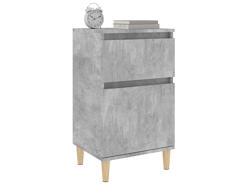 Tables de chevet 2 pcs gris béton 40x35x70 cm