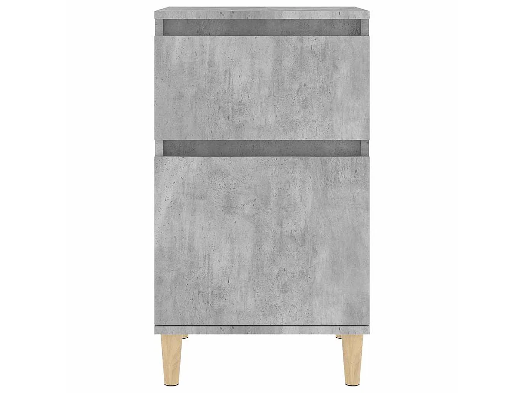 Tables de chevet 2 pcs gris béton 40x35x70 cm