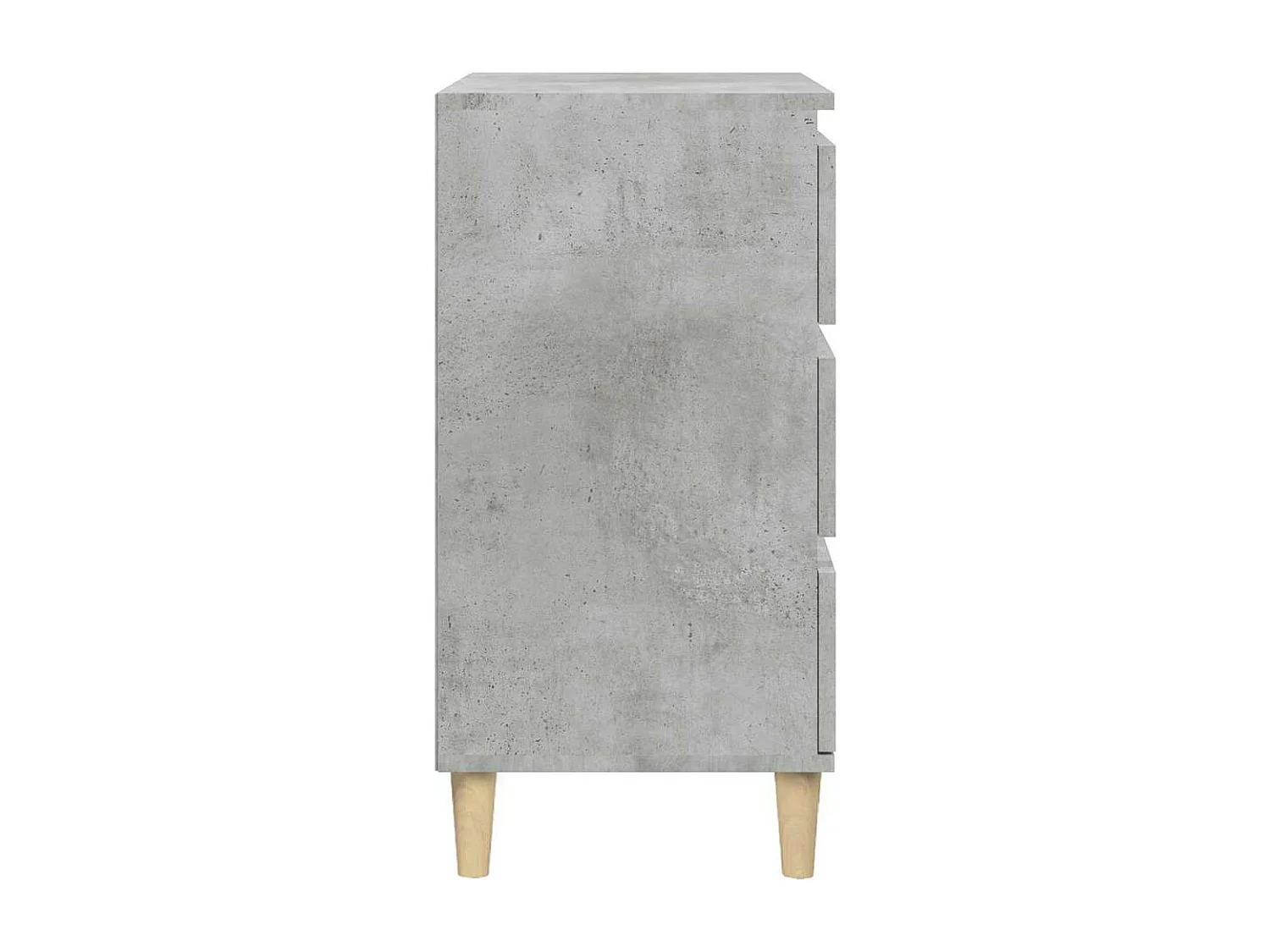 Table de chevet gris béton 40x35x70 cm bois d'ingénierie