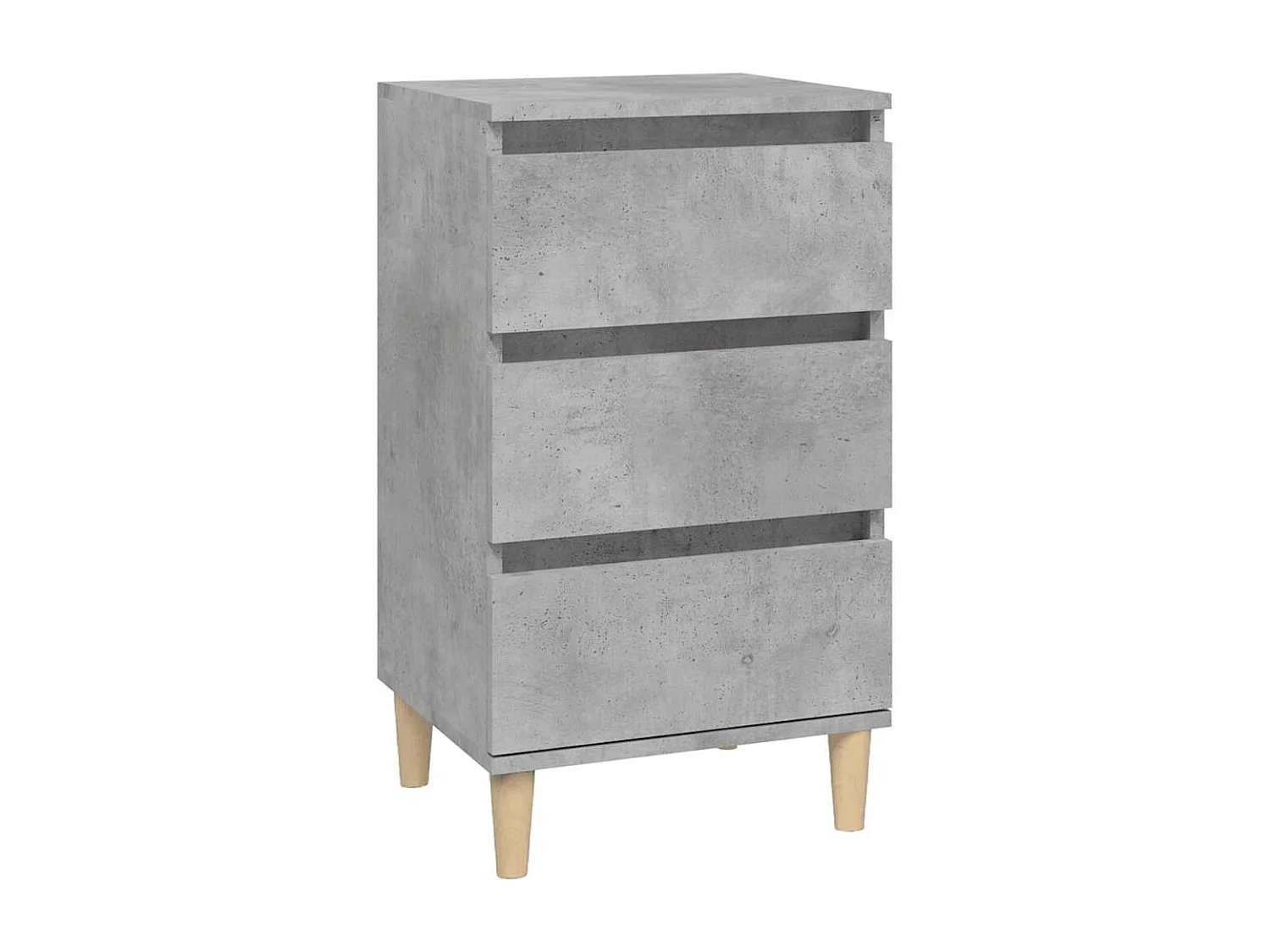 Table de chevet gris béton 40x35x70 cm bois d'ingénierie